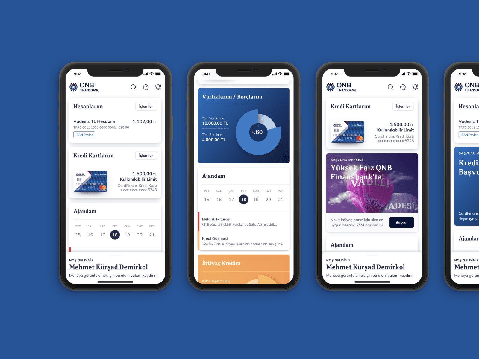 Customisable home page boards