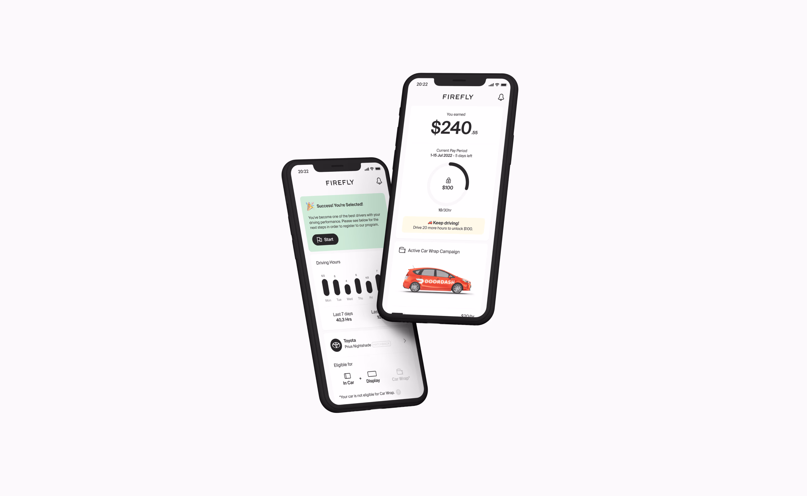 Driver Companion app screens
