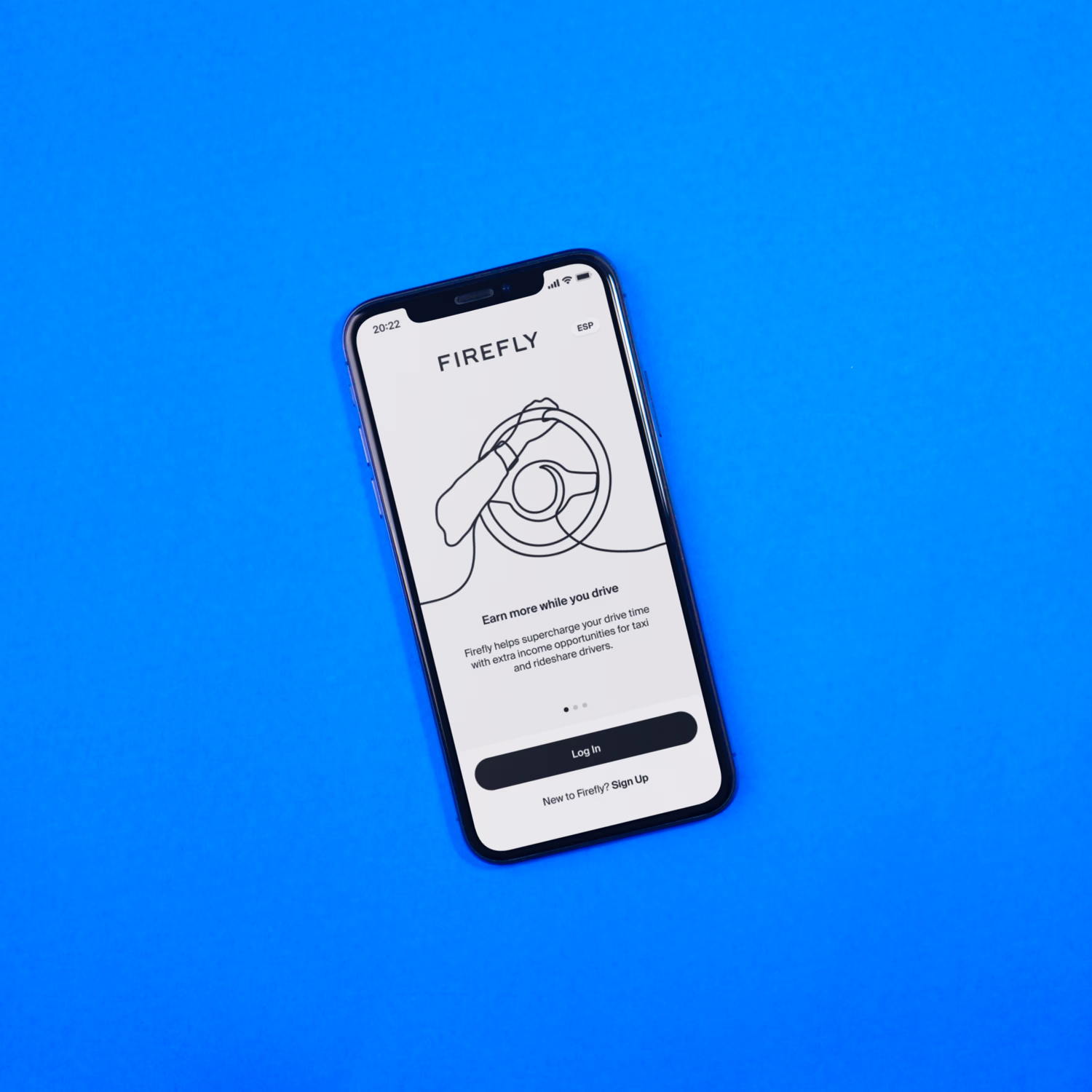 Driver app on a phone