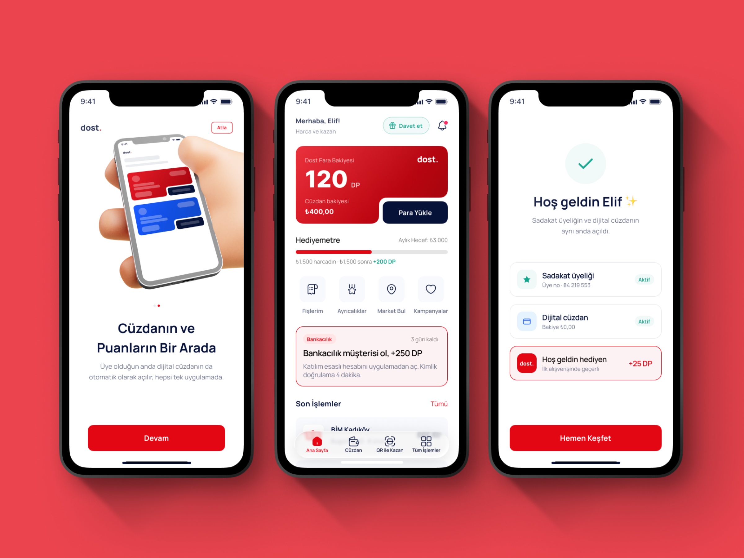Onboarding screens