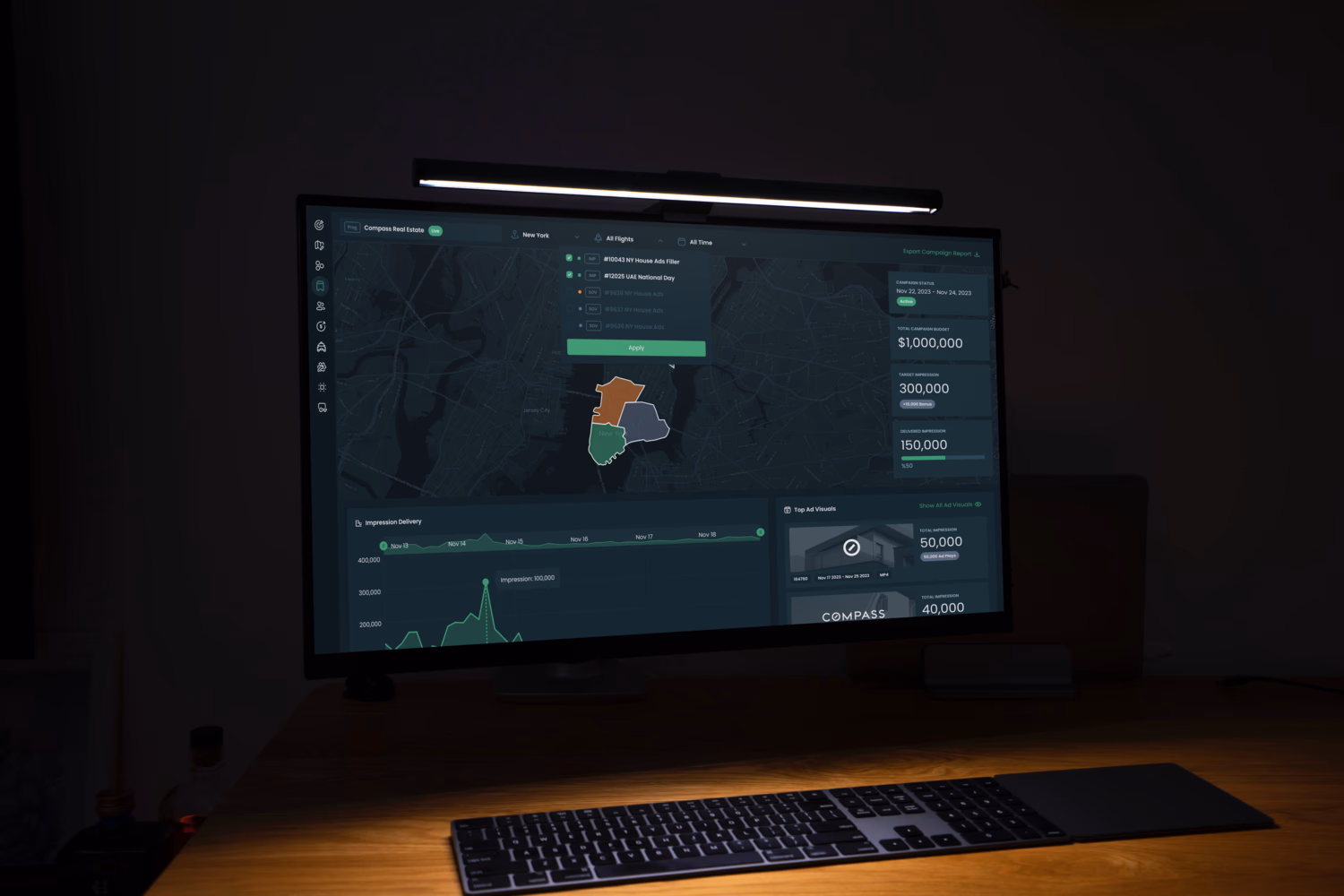 Firefly operations dashboard on a desktop monitor