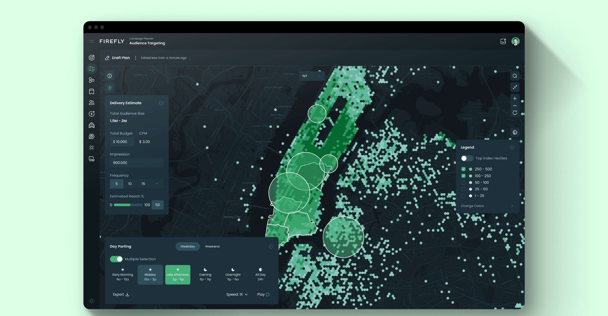 Campaign planner with delivery estimates